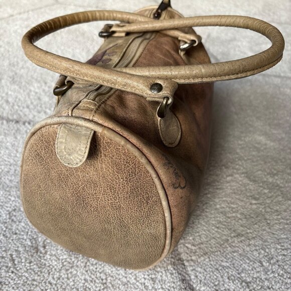 Vintage Hand-Painted Leather Satchel Safari Animals Emily Ann of Boca Raton - Picture 4 of 10